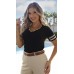 034427  Blusa Manga Curta Ramany Lisa